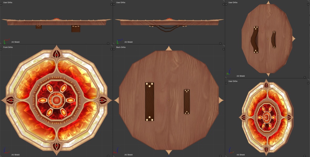 Fire/Metal Shield - Fantasy Prop