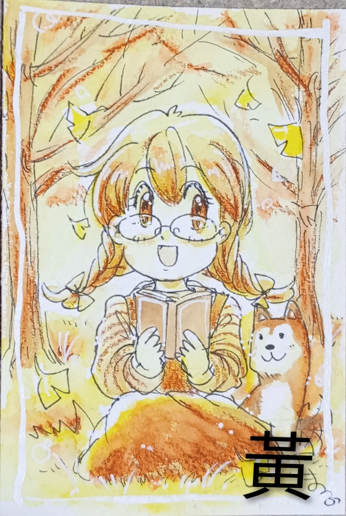 ポストカードサイズ原画いろいろ。