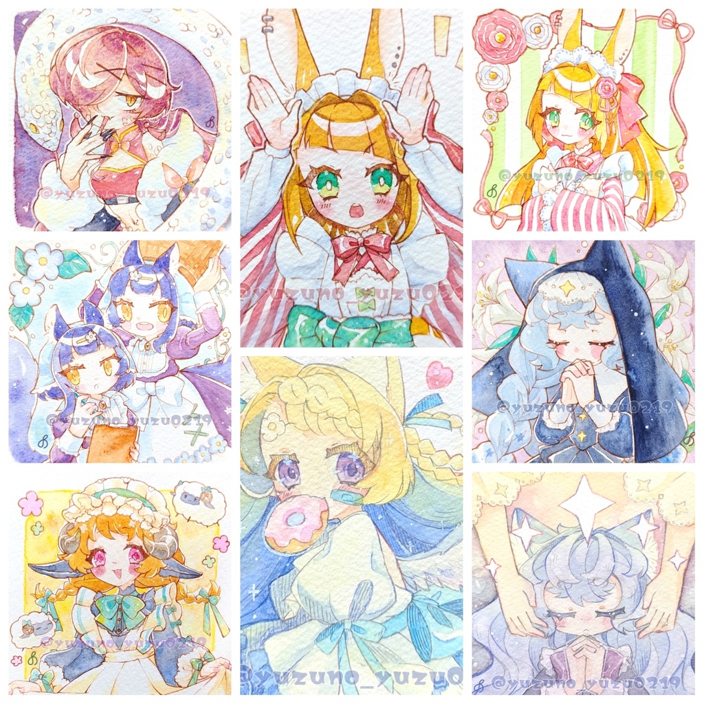 水彩原画（てのひらペーパー）