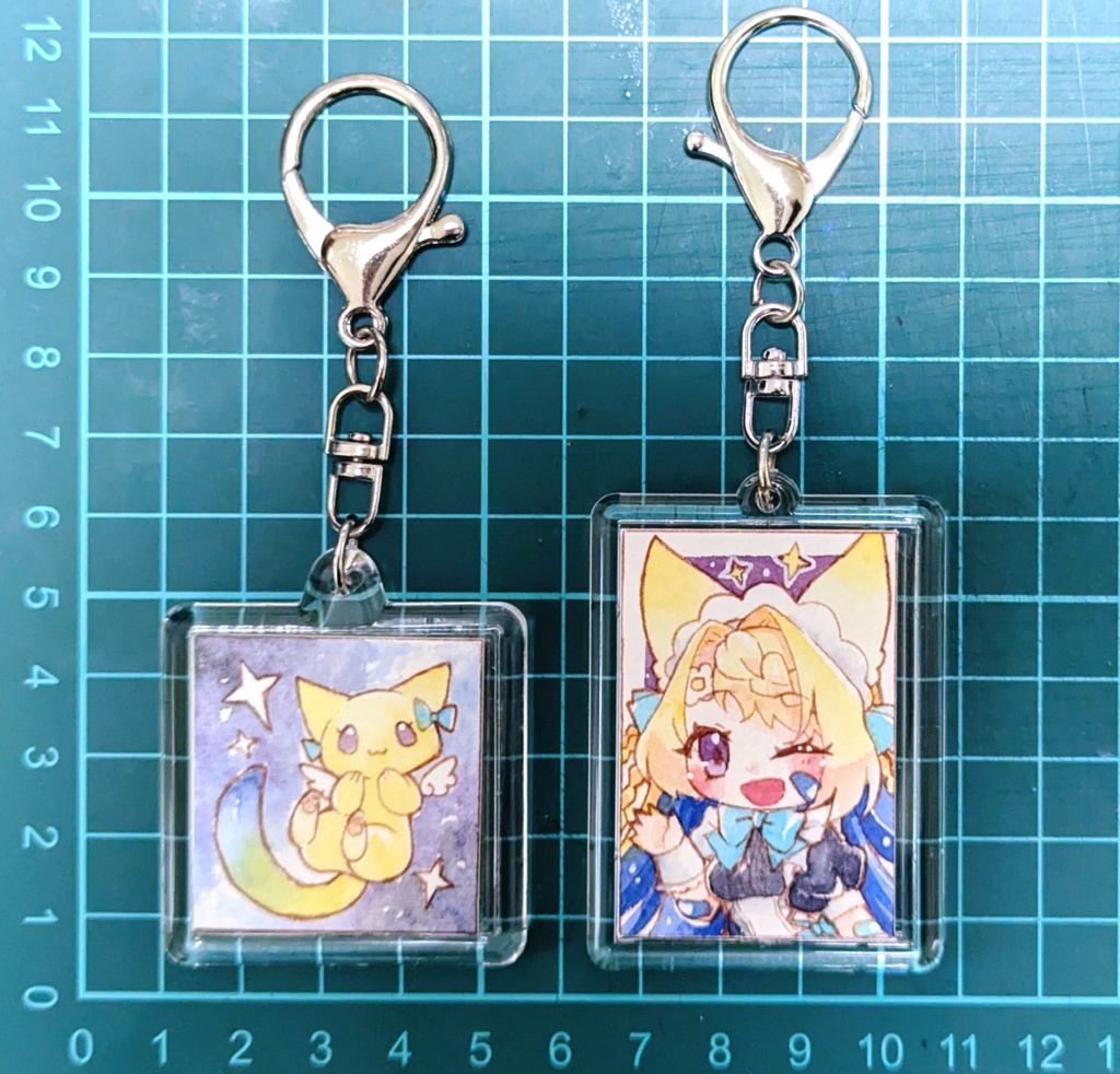 水彩原画キーホルダー