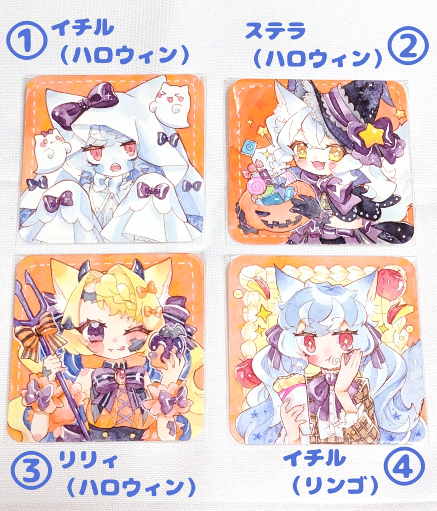 【10/11追加分】水彩、インク原画(てのひらペーパーサイズ)