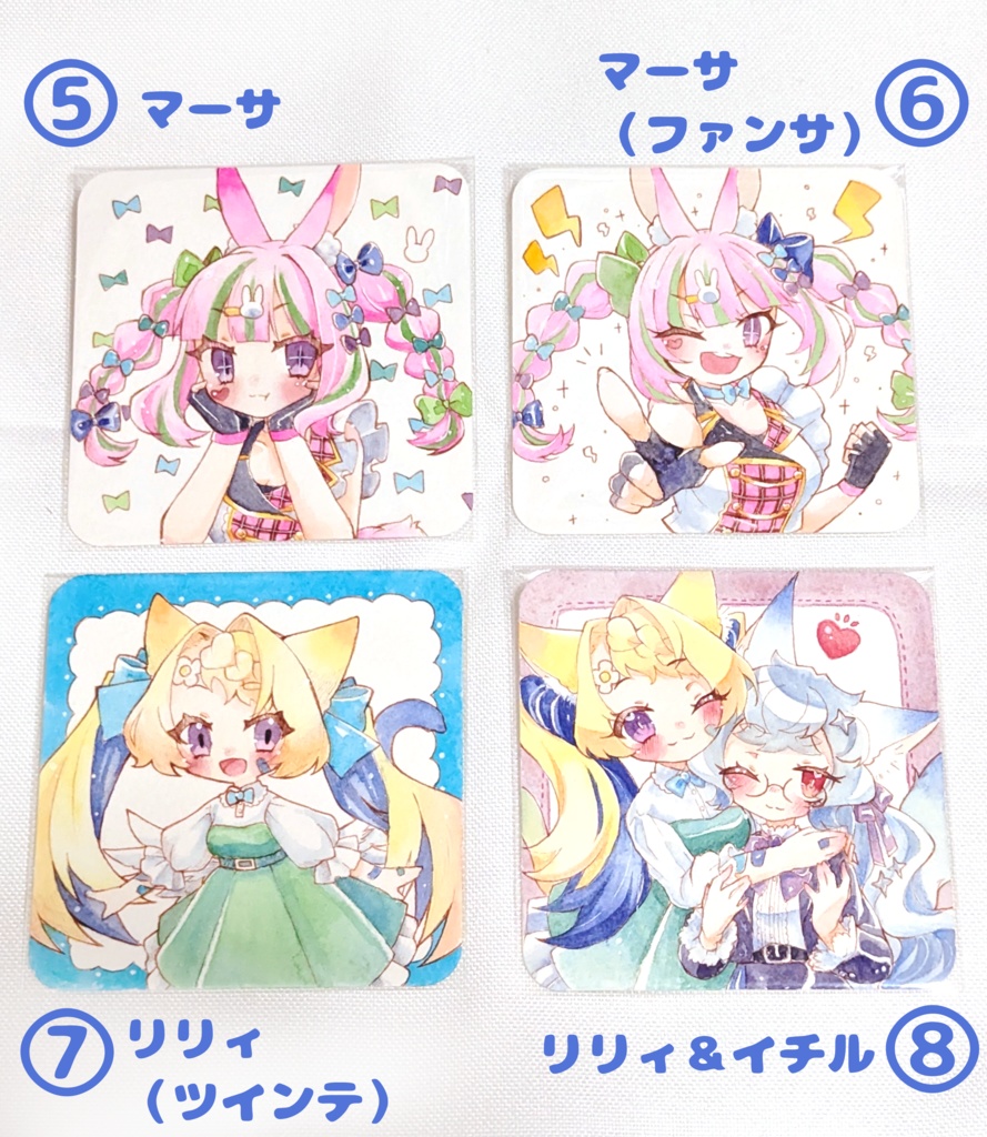 【10/11追加分】水彩、インク原画(てのひらペーパーサイズ)