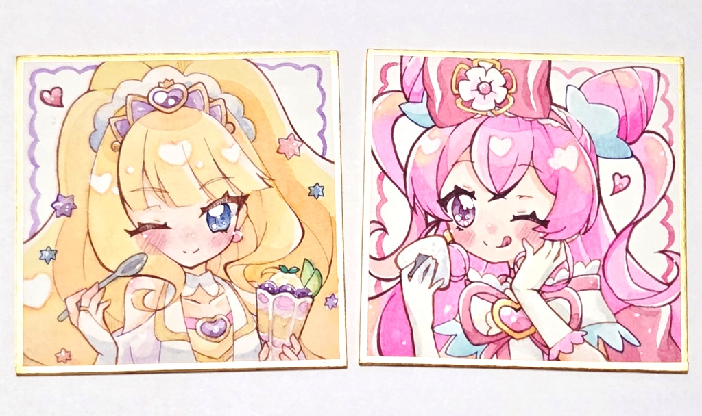 プリキュア豆色紙
