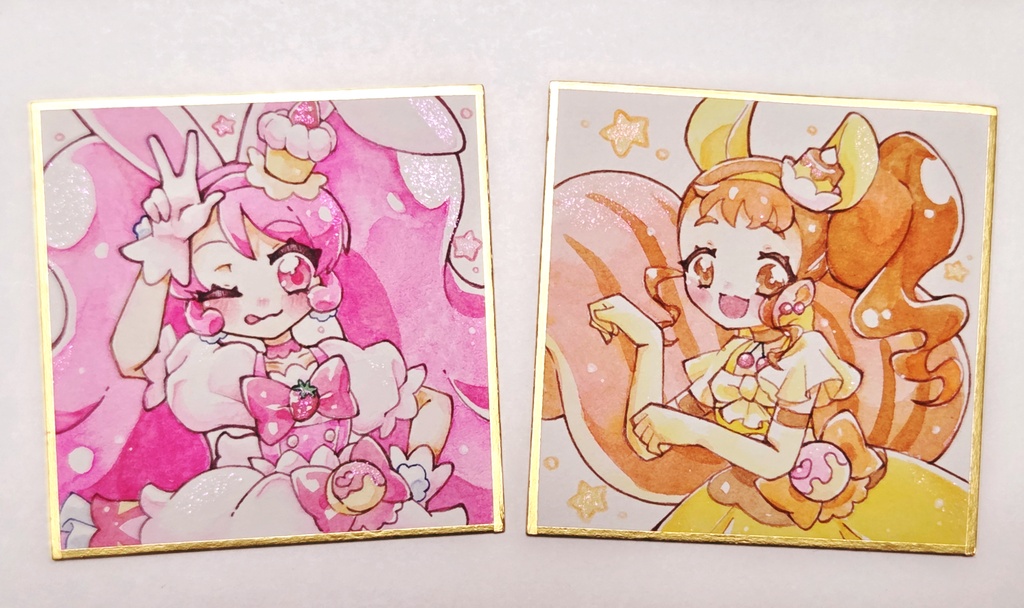 プリキュア豆色紙