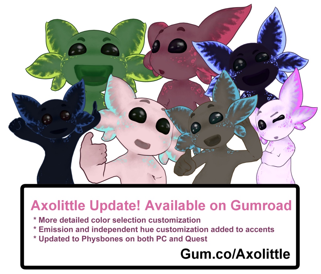 オリジナル3Dモデル Axolittle「アホリートル」