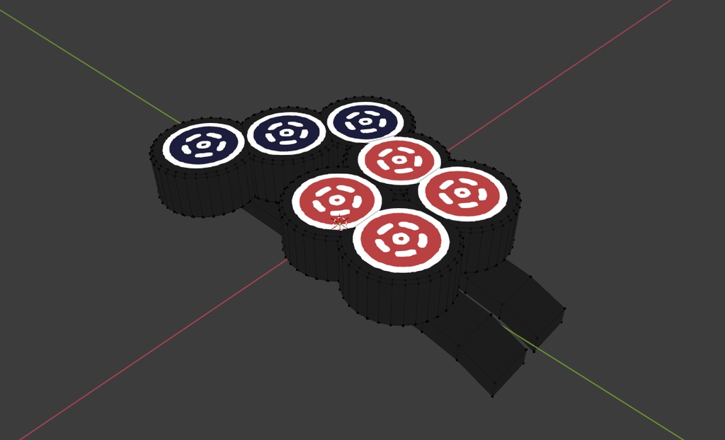 麻雀 チー筒 ヘアピン Mahjong 7 pin hairpin 3Dモデル