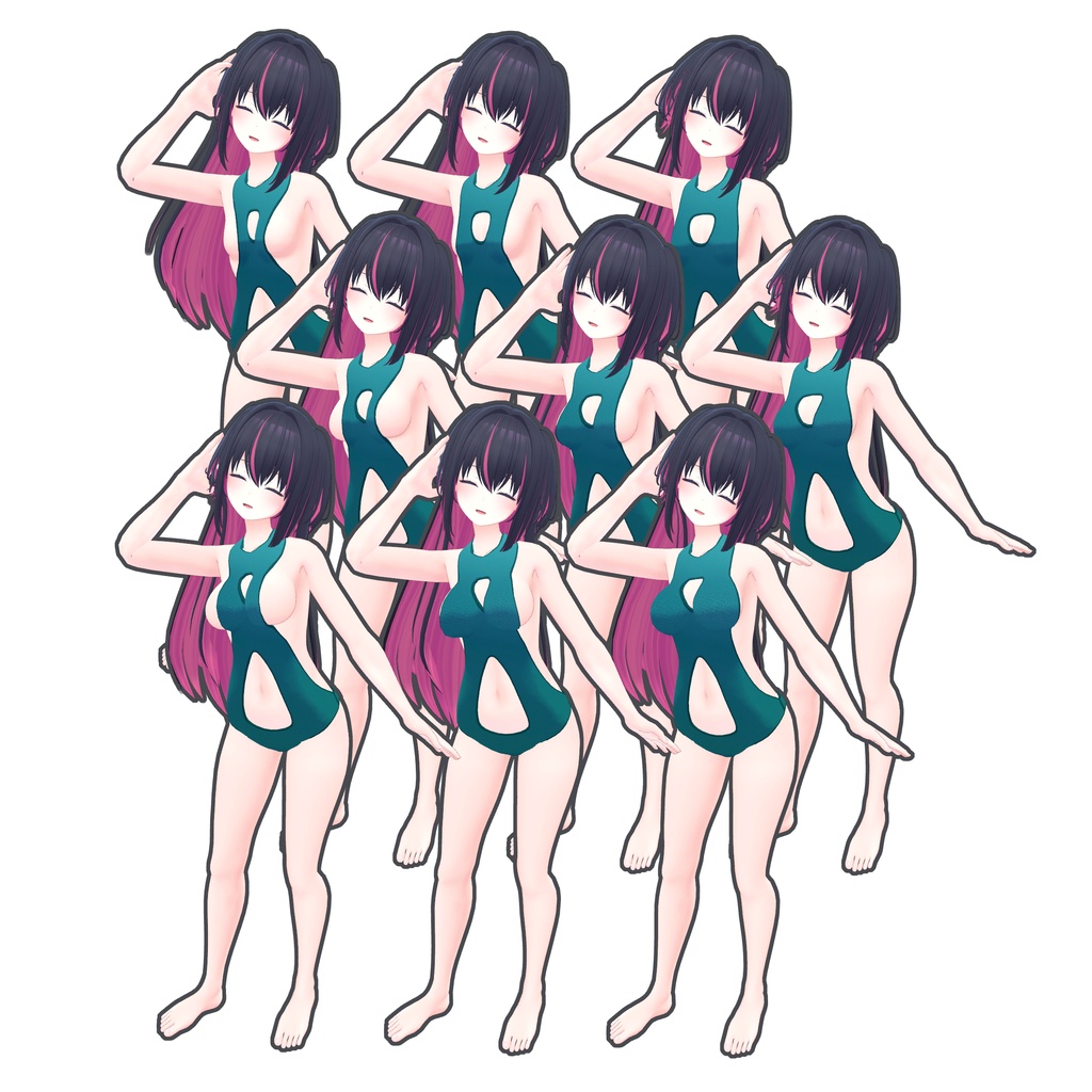 Tummy Window Swimsuit へそ出し水着