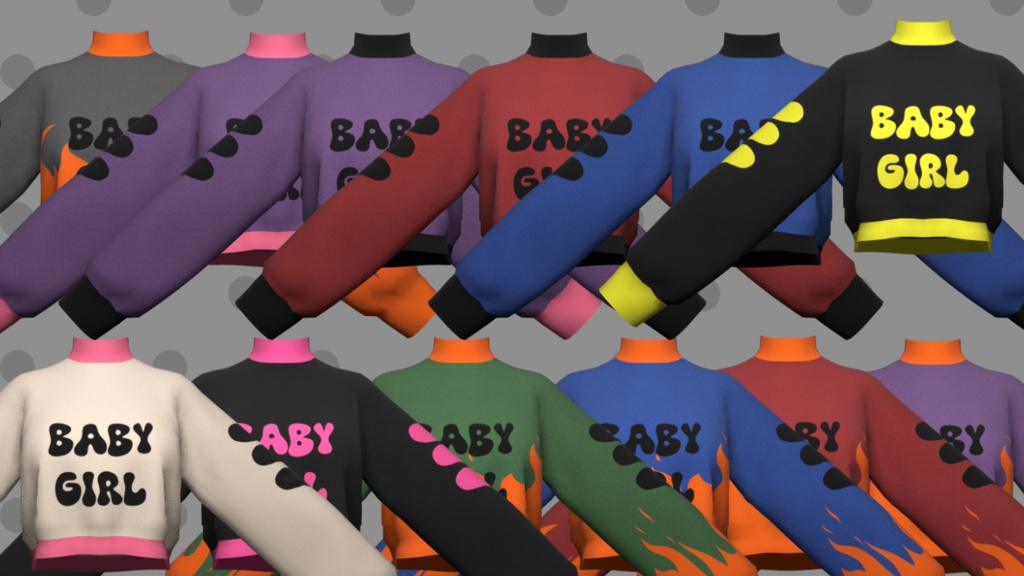 Crop-it Sweater 63 Textures クロップドセーター 63 のテクスチャ