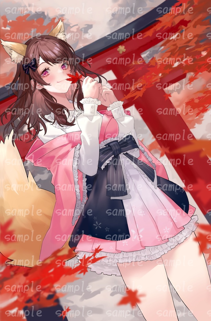 【4周年記念】お狐様ゆいののタペストリー(縦B2)