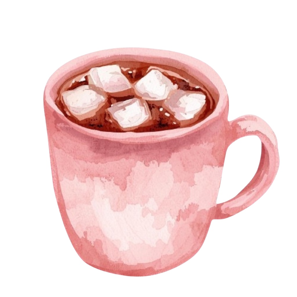 ピンク×アンティーク×水彩のクリスマス クリップアートセット(全10種類/PNG)