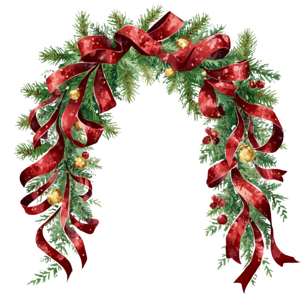 アンティーク×水彩 クリスマスクリップアートセット(全11種類/PNG)