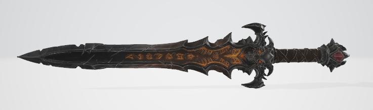 ファンタジーの剣の3Dモデル 3点セット