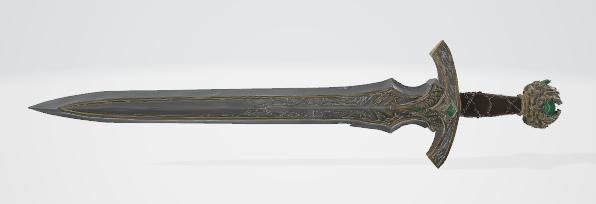 ファンタジーの剣の3Dモデル 3点セット
