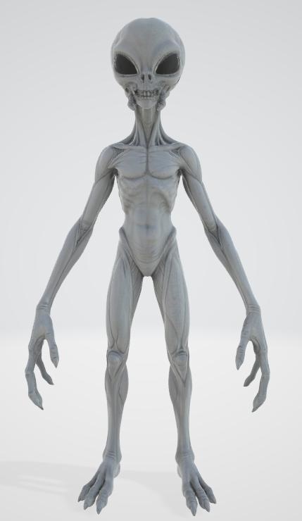 宇宙人の3Dモデル