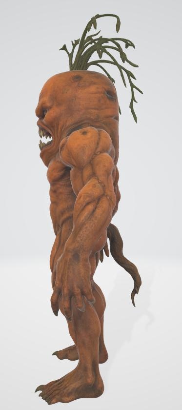 ニンジン怪人の3Dモデル