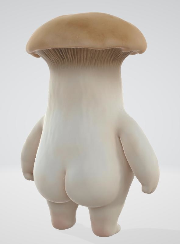 きのこマンの3Dモデル