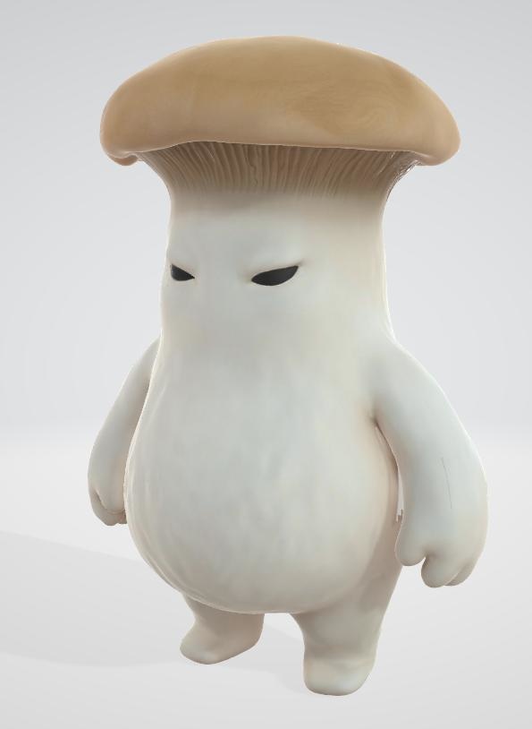 きのこマンの3Dモデル