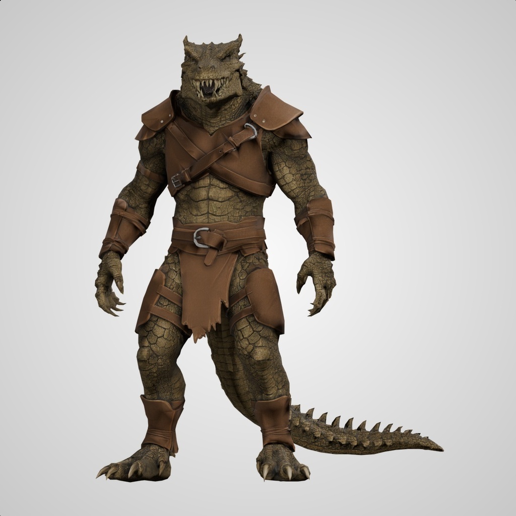 リザードマンの3Dモデル