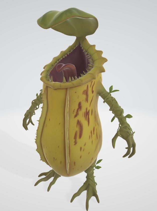 食人植物の3Dモデル