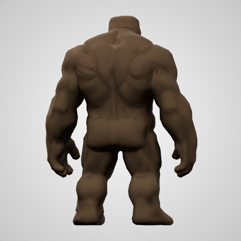 マッドゴーレムの3Dモデル(ローポリ)
