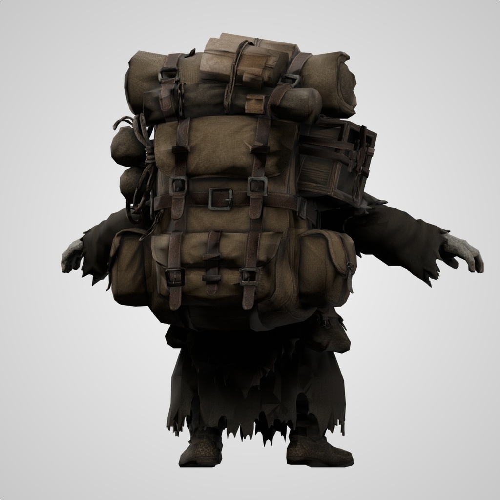 怪しい商人の3Dモデル - 素材工房らくだん - 3/3