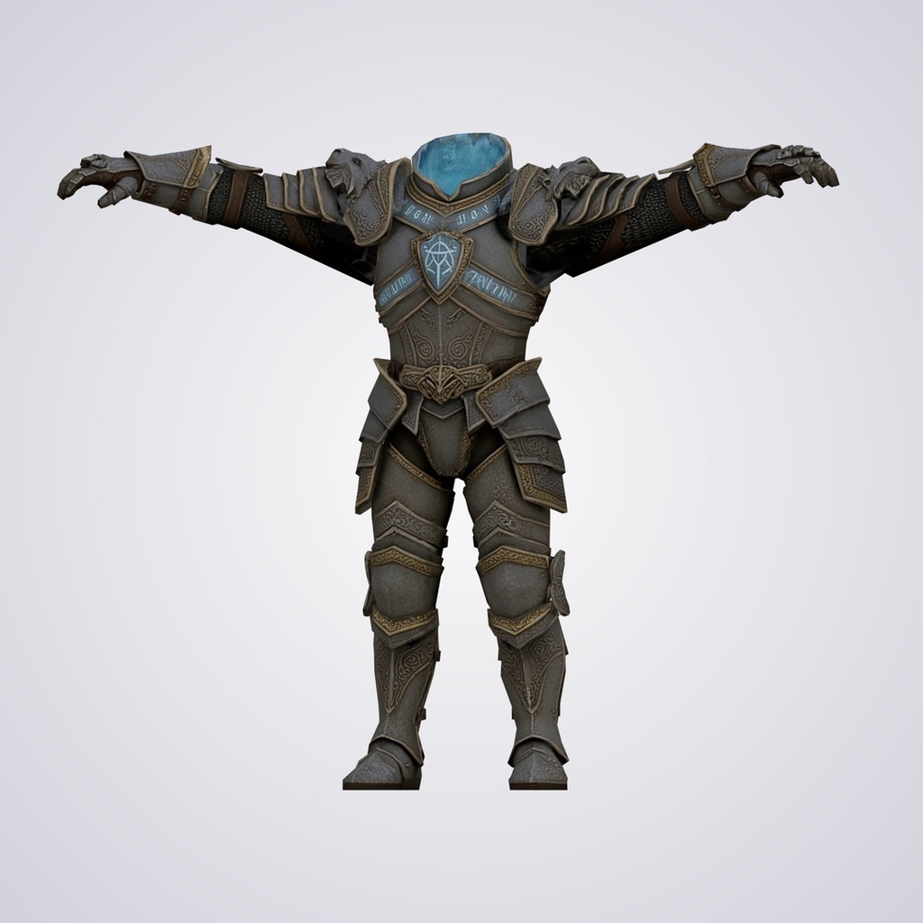 リビングアーマーの3Dモデル(ローポリ)