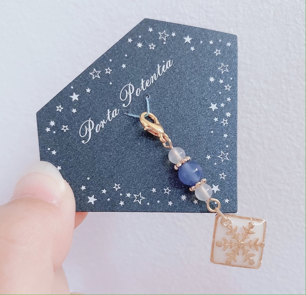 雪の結晶のマスクチャーム 〜ホワイトver.〜