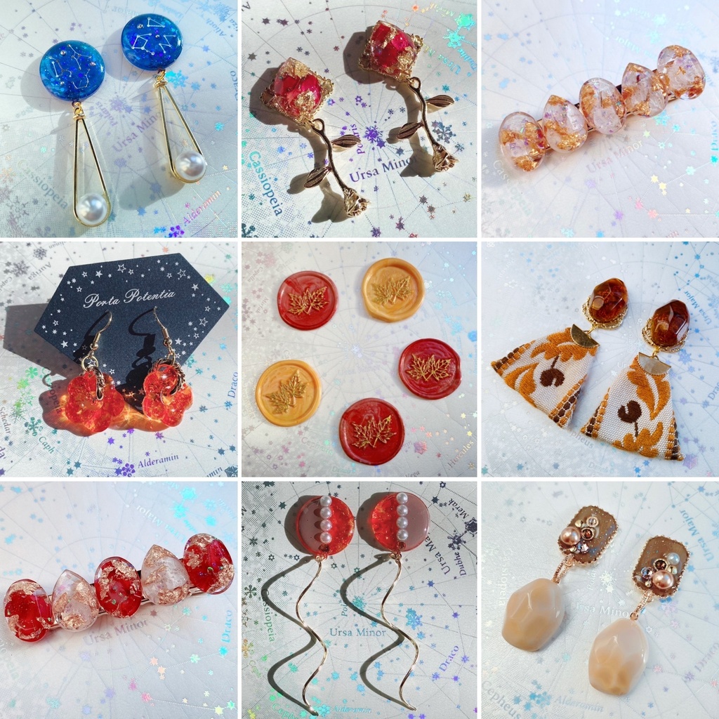 薔薇の雫の耳飾り