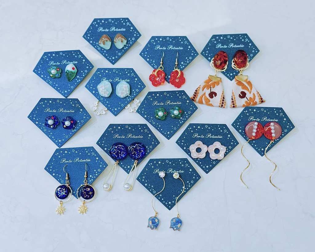 【再販】灯火の花の耳飾り