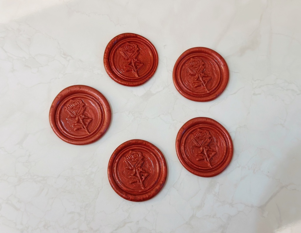 赤薔薇のシーリングスタンプセット