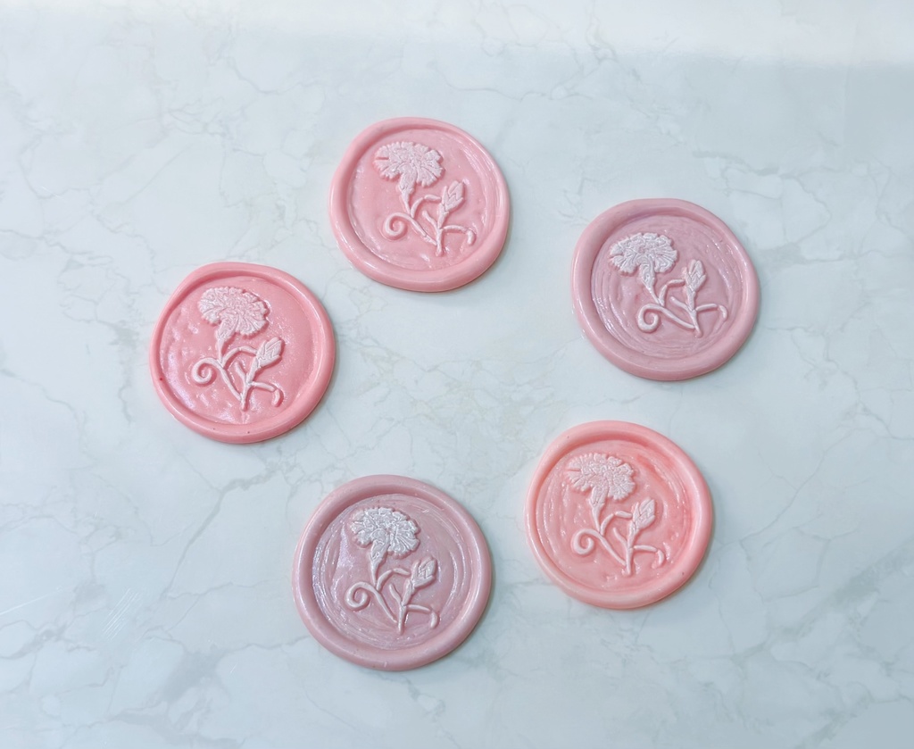 カーネーションのシーリングスタンプセット