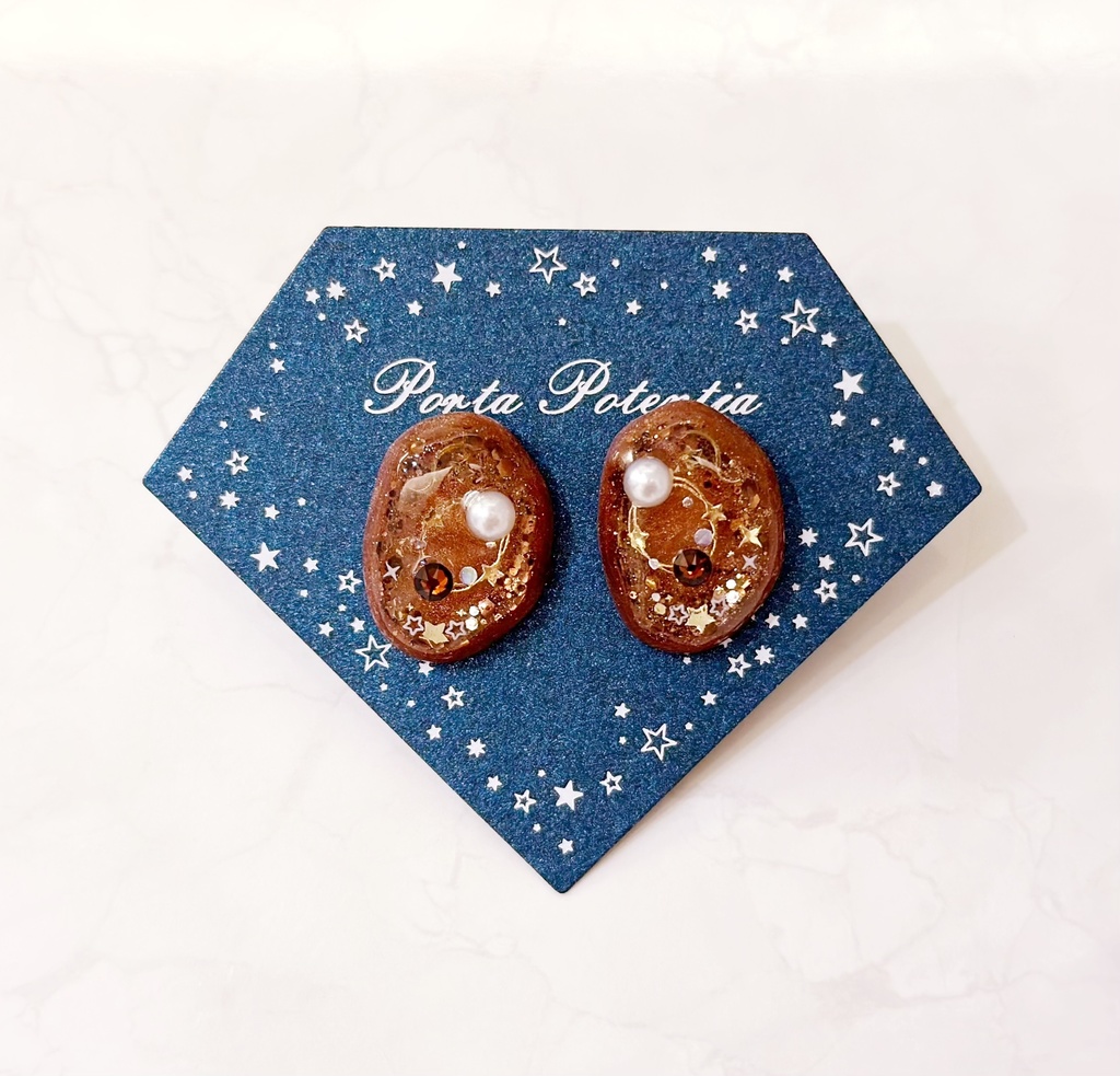 チョコレートの耳飾り