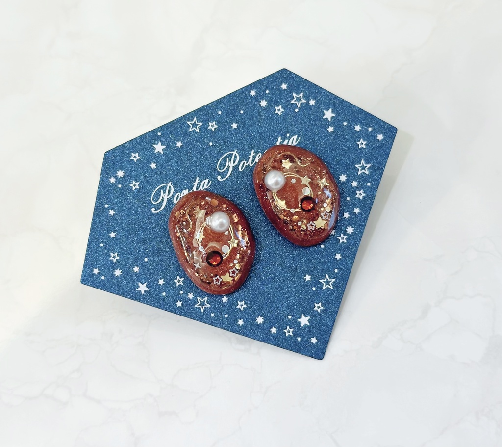 チョコレートの耳飾り