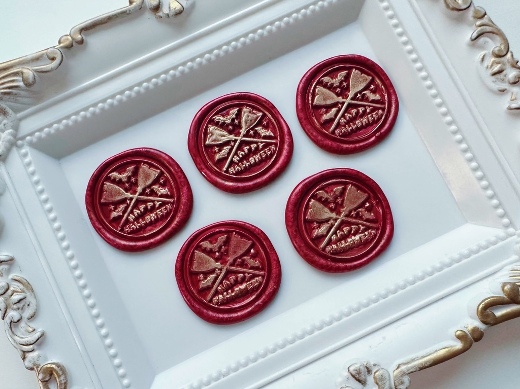 魔女の箒のシーリングワックススタンプセット