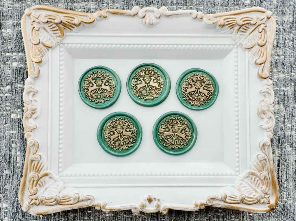 トナカイのシーリングスタンプセット〜green〜