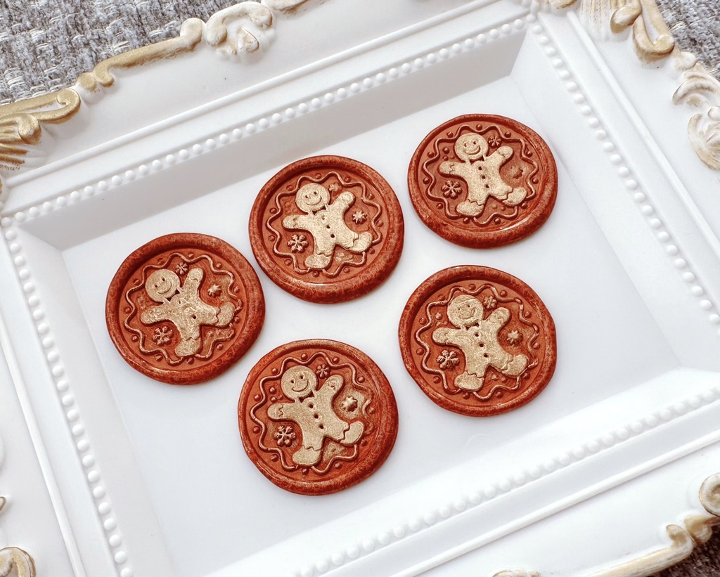ジンジャークッキーのシーリングスタンプ