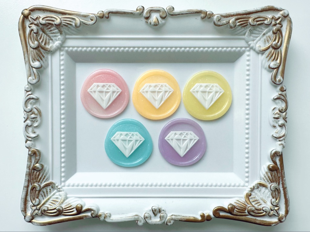 クリアな宝石のシーリングスタンプセット