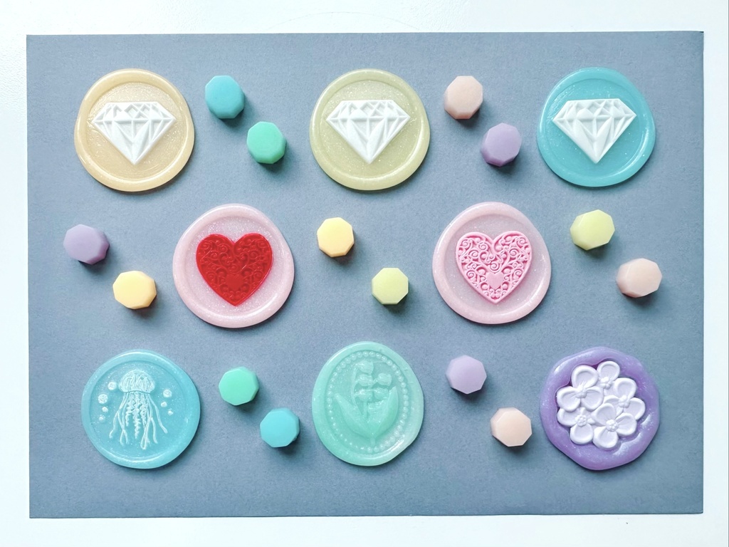 パープルのthank youスタンプセット