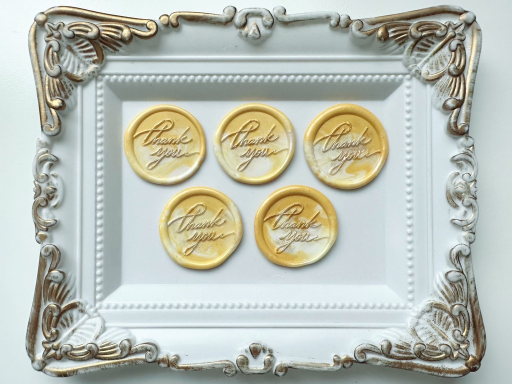 イエローマーブルのシーリングスタンプセット