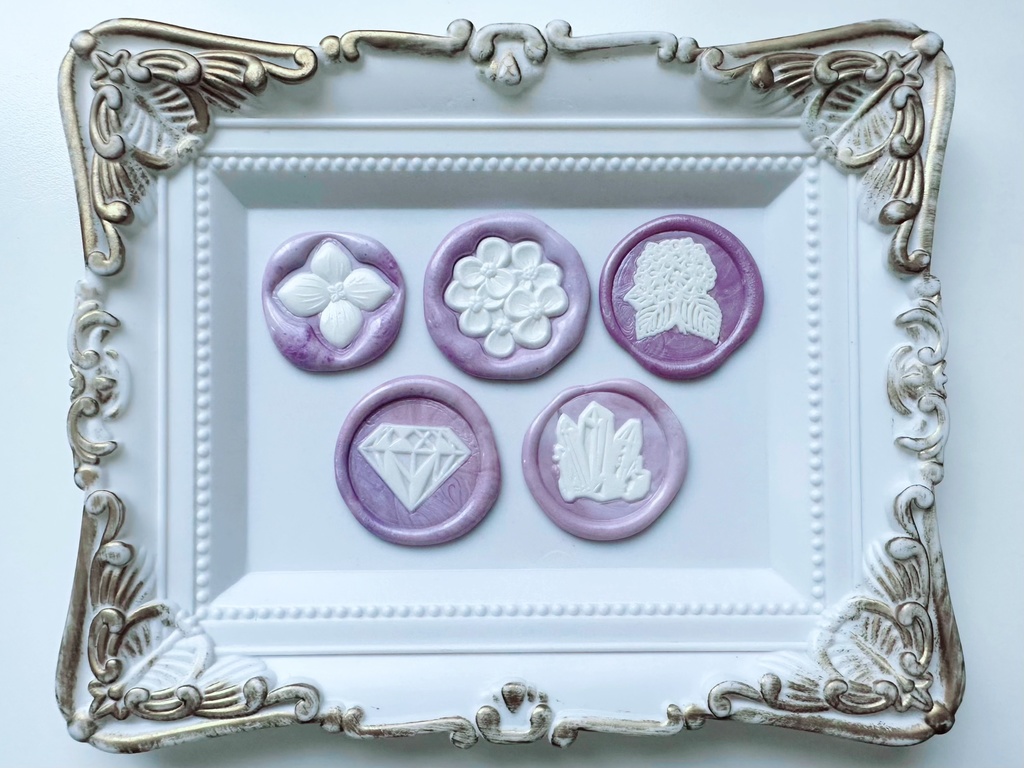 パープルのシーリングスタンプセット