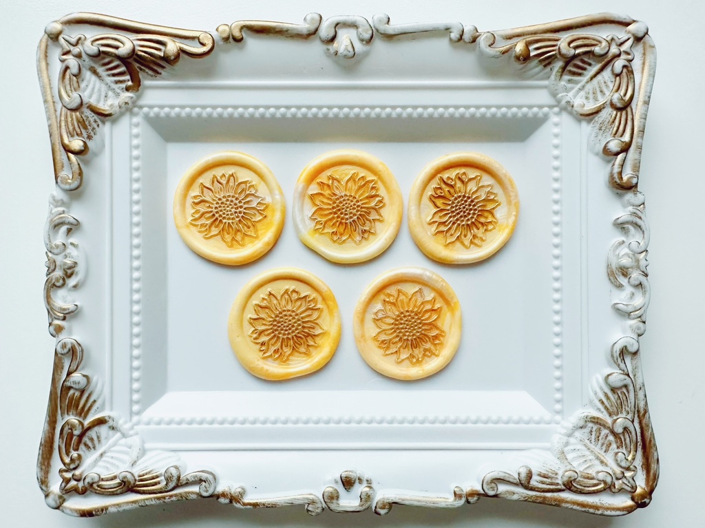 ひまわりのシーリングスタンプ〜marble〜