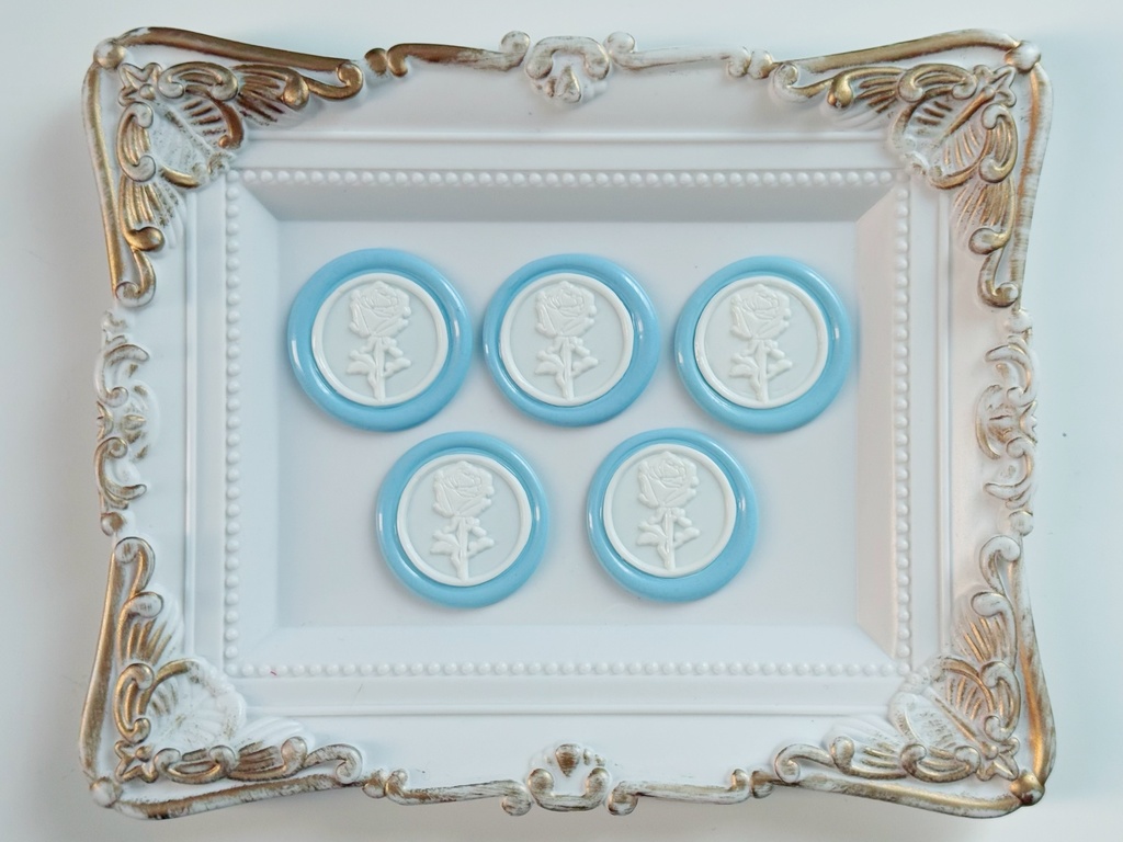 カメオ風バラのシーリングスタンプセット