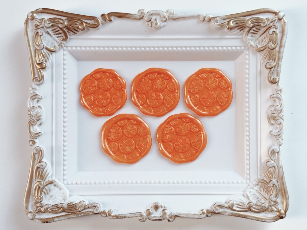 オレンジのシーリングスタンプセット