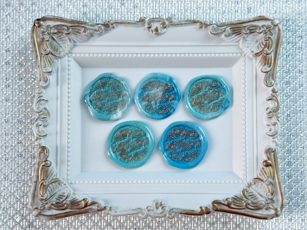 孔雀のシーリングスタンプセット