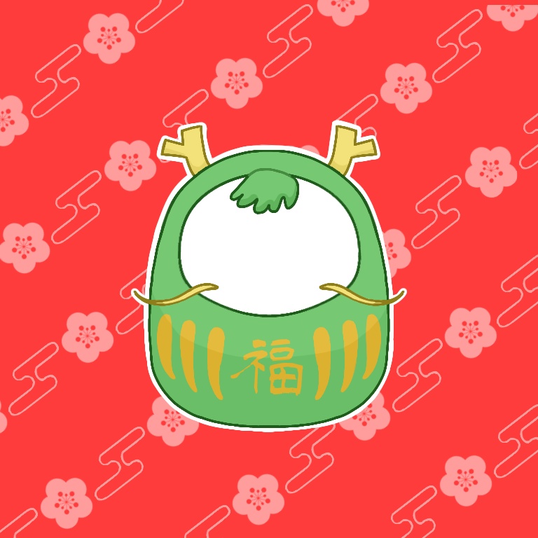 【顔ハメ】辰達磨【素材】