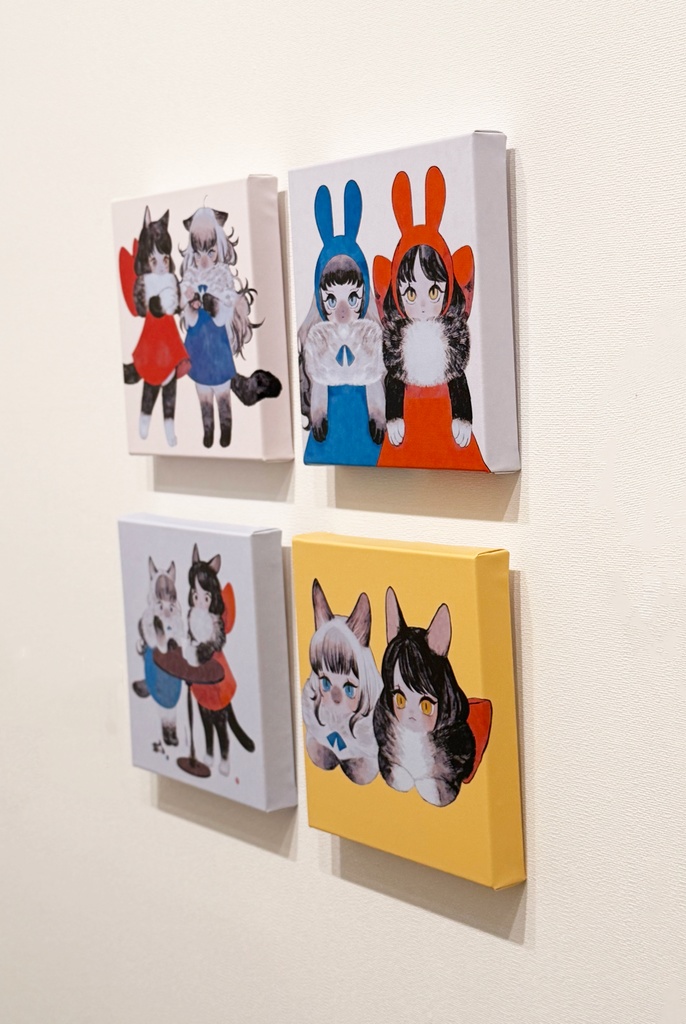 【受注販売】ねこち直筆サイン入りキャンバスプリント4種