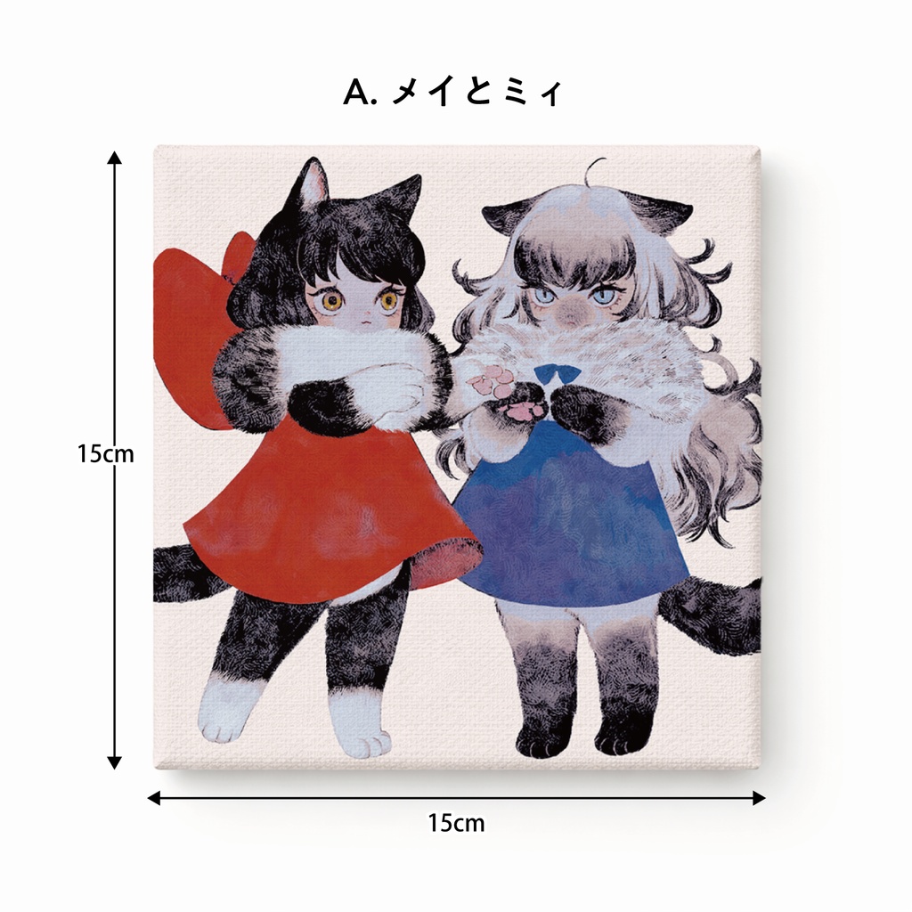 【受注販売】ねこち直筆サイン入りキャンバスプリント4種