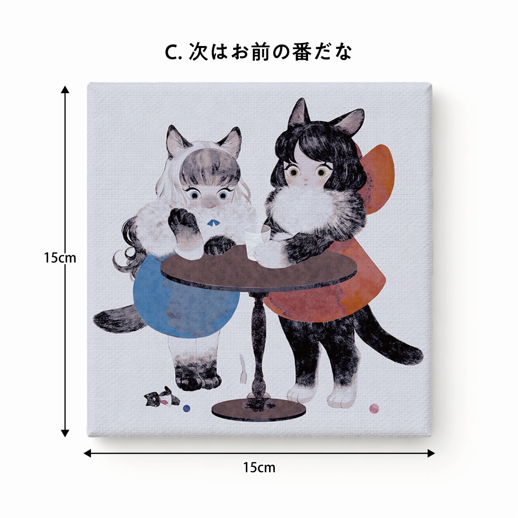 【受注販売】ねこち直筆サイン入りキャンバスプリント4種