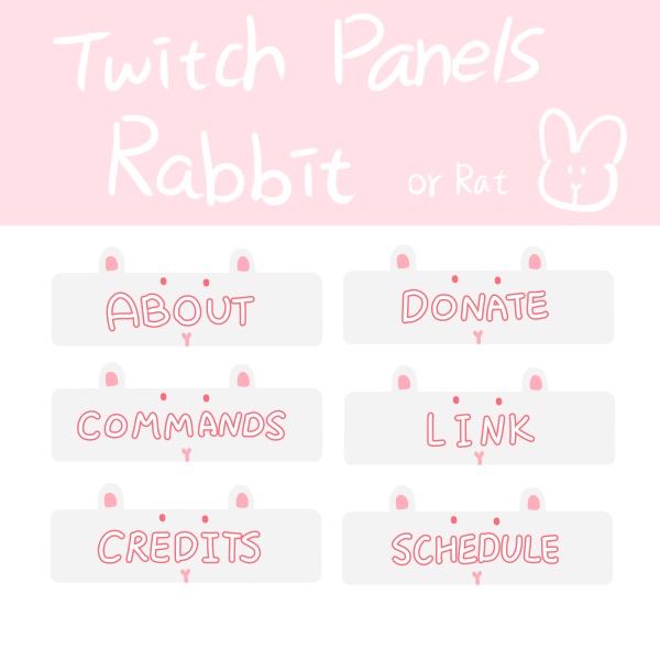 Rabbit Panels | Panels, Twitch Panels, Animal Panels