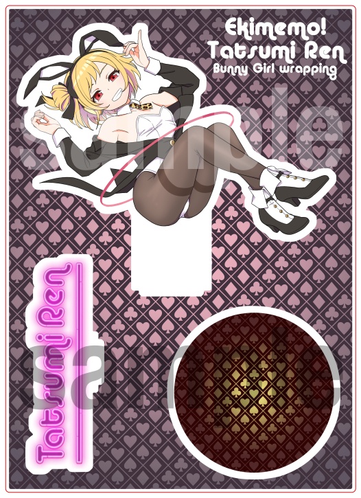 バニーレンちゃん　ビッグアクリルスタンド